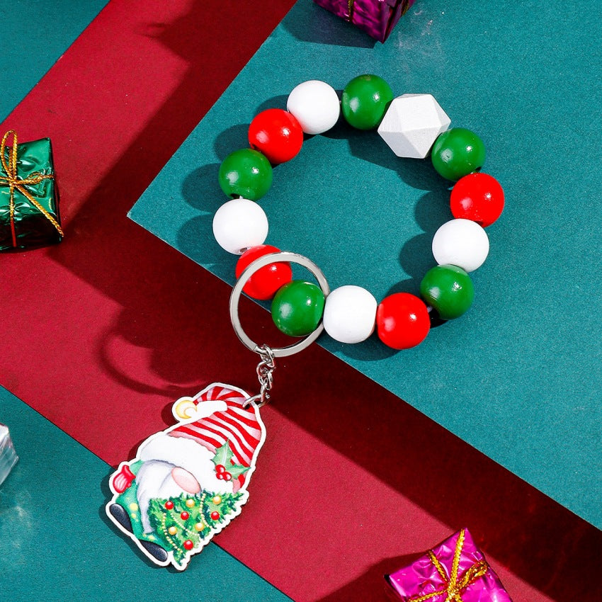 Wholesale Christmas Ball Games Wooden Key Chains